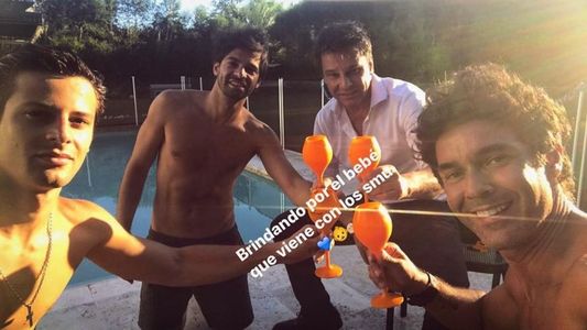 Mariano Martínez festejó por su bebé con Camila Cavallo