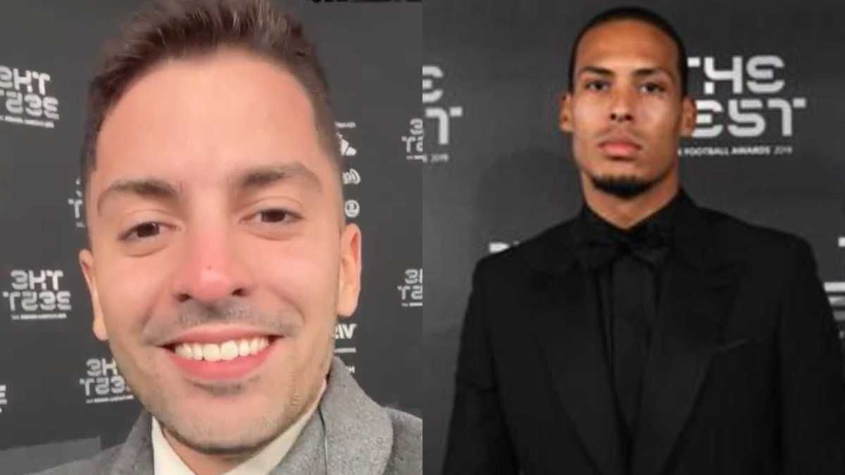 Gastón Edul y el neerlandés Virgil Van Dijk.