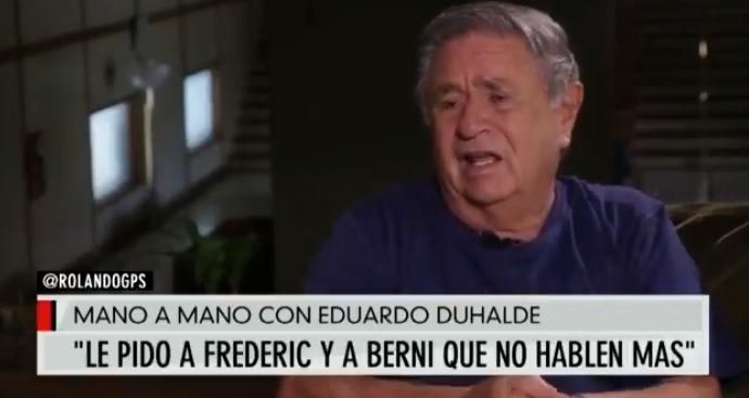 Eduardo Duhalde: Que Frederic y Berni se ocupen de la delincuencia