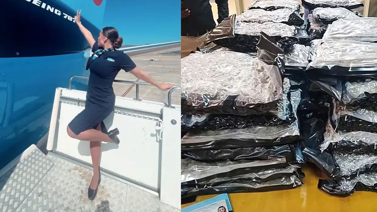 Una azafata de 21 años