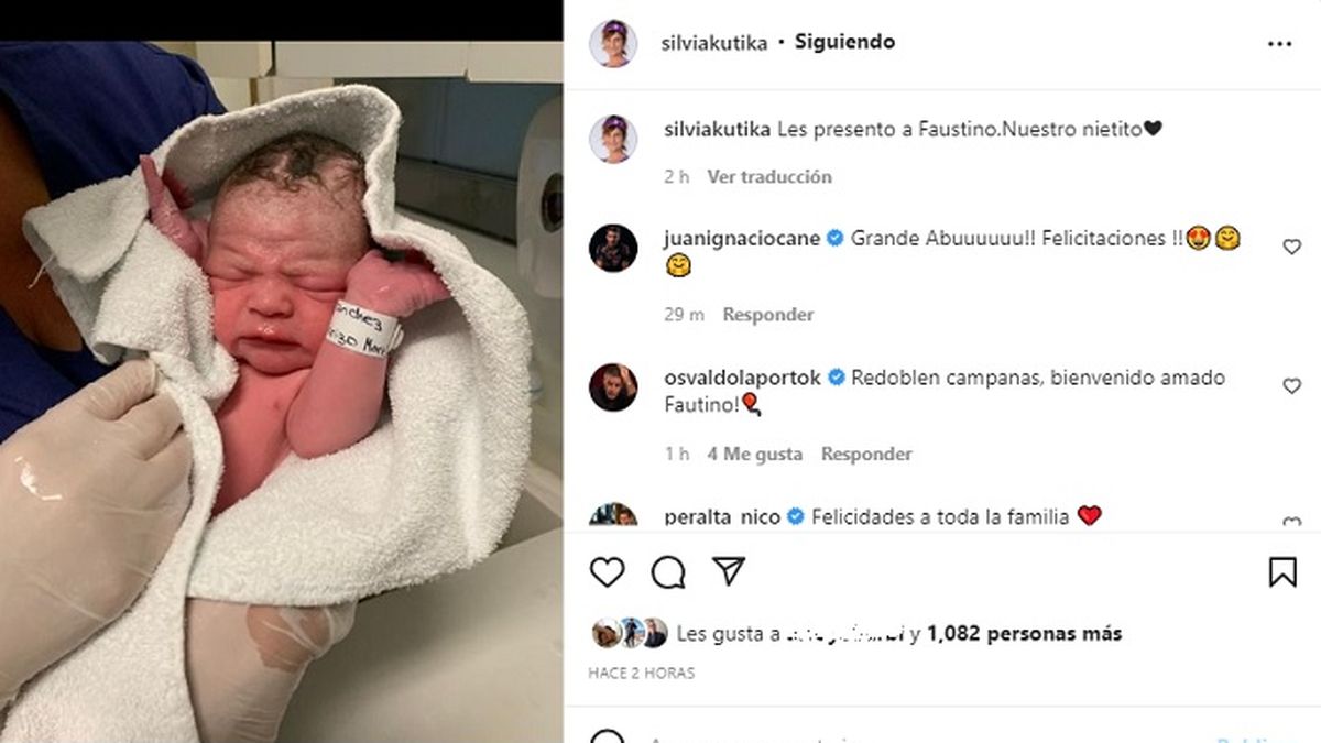 Hoy, tambi&eacute;n a trav&eacute;s de las redes, la pareja de Luis Luque present&oacute; en sociedad a su primer nieto, Faustino, que acaba de nacer.&nbsp;