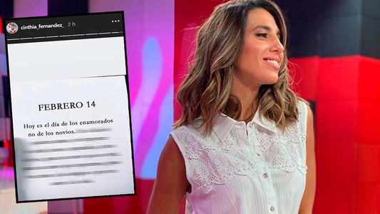 Cinthia Fernández hizo una dedicatoria para el día de los enamorados a ¿Baclini?