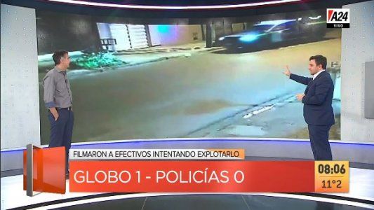 Insólito video viral: la policía no pudo contra el globo