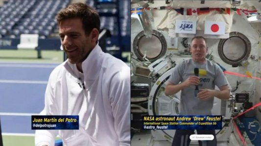 La divertida charla entre Del Potro y un astronauta que jugará un partido de tenis en el espacio