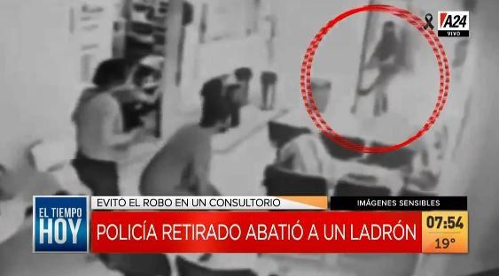 Lomas de Zamora: policía abatió a un ladrón en una clínica