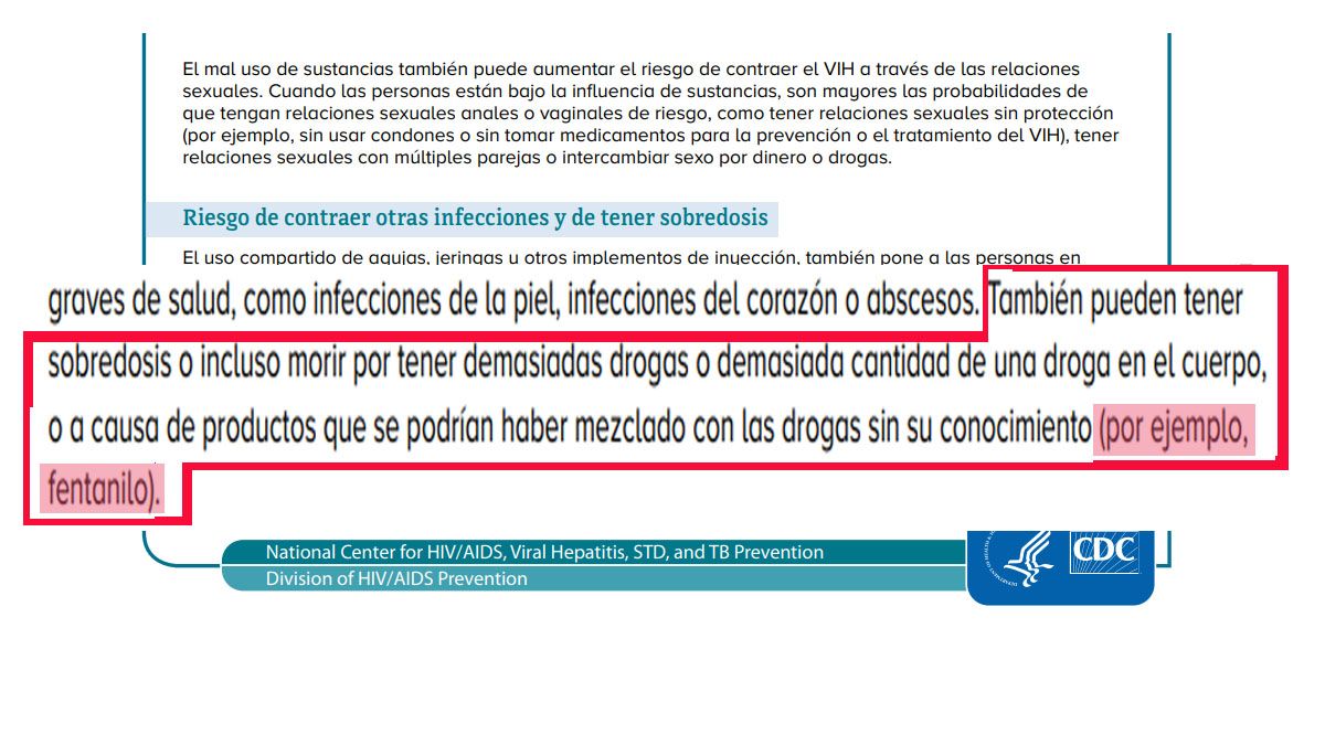 El CDC de Estados Unidos, advierte sobre el peligro mortal que pueden causar sobredosis, adulteradas con la incorporación de 
