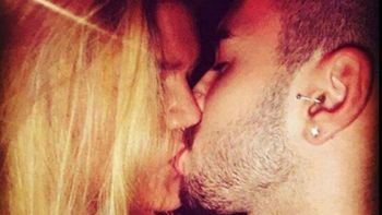 El besazo de Morena Rial con su novio