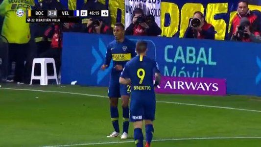 El gol de Villa que liquidó el partido ante Vélez