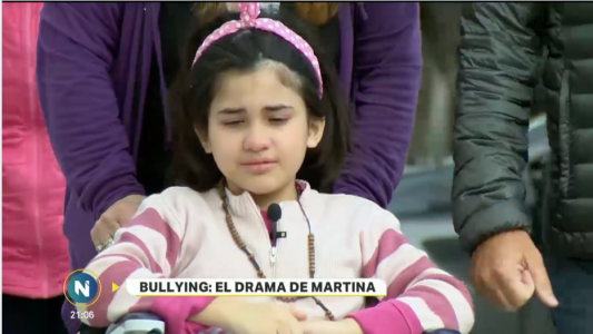 El inmenso dolor de Martina, víctima de bullying