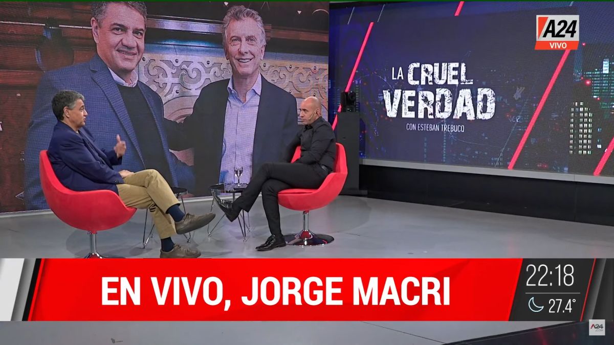 Jorge Macri estuvo de invitado en La cruel Verdad por A24 y se refirió a sus deseos de ser jefe de Gobierno porteño (Foto: Captura).