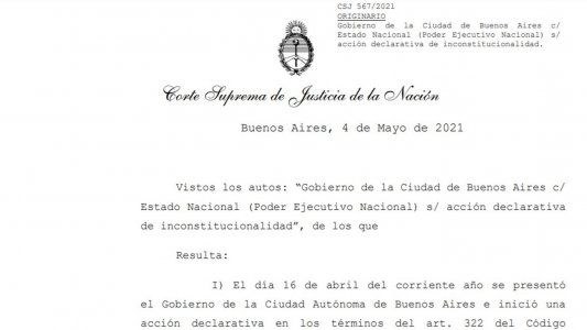 La Corte falló a favor de la Ciudad en el amparo por las clases presenciales