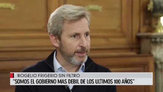 Rogelio Frigerio: Somos el gobierno más débil de los últimos 100 años