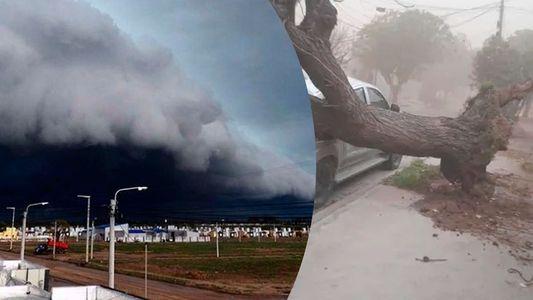 San Luis: volvían de trabajar y los garro un tornado grabaron el momento