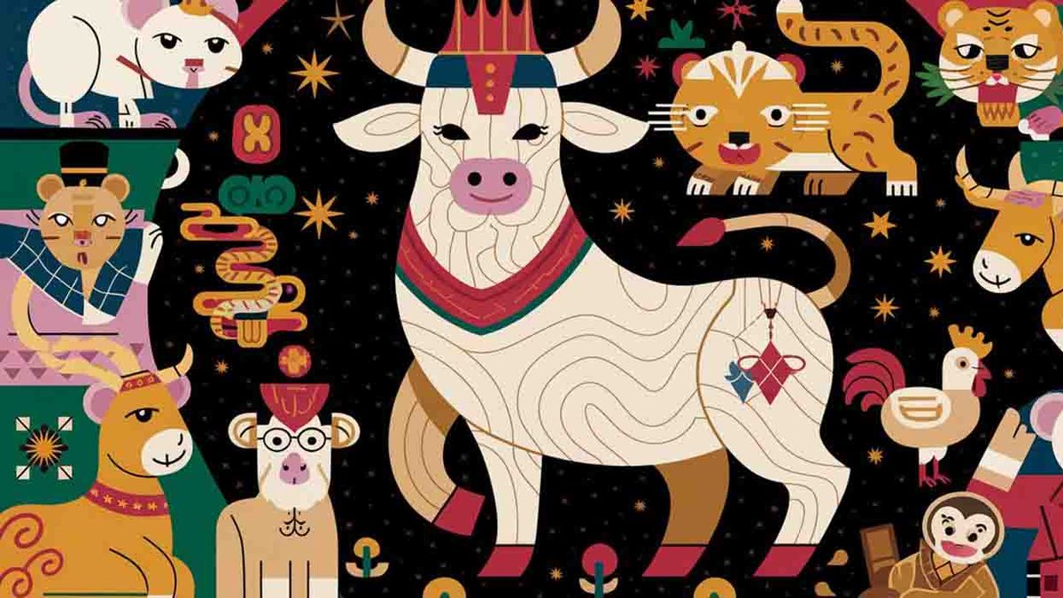 El calendario astrológico u horóscopo chino marca un día bajo la influencia del signo del Buey de Madera. (Foto: Ideogram)