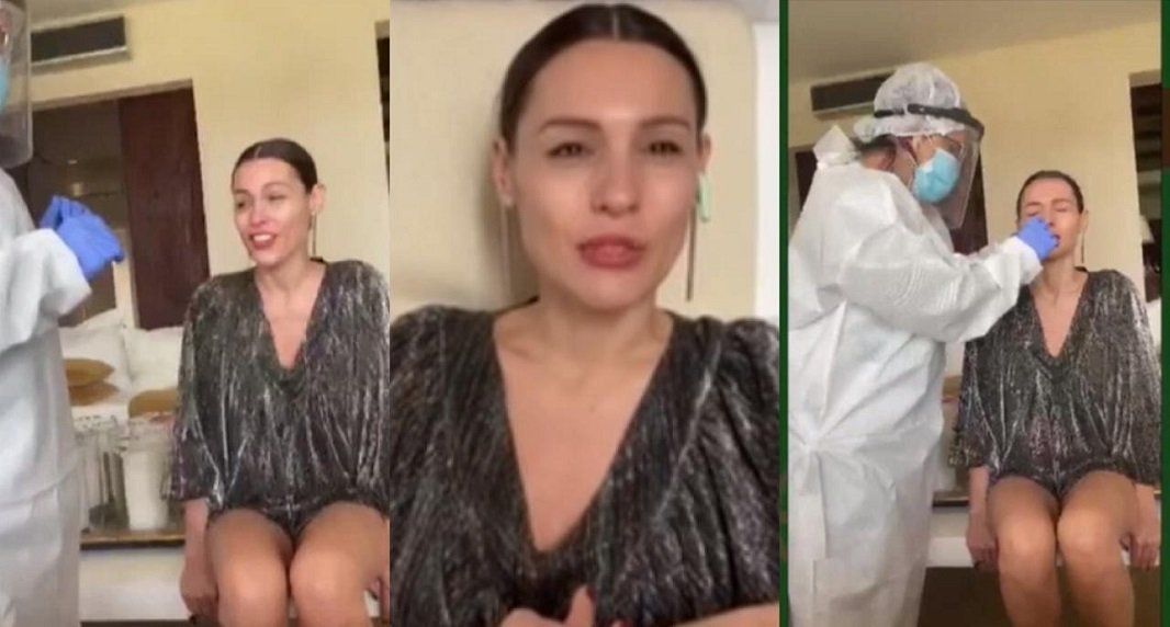 Pampita mostró en su programa cómo le hicieron el hisopado del coronavirus