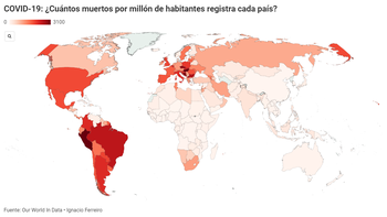 100 mil muertos por coronavirus: qué lugar ocupa Argentina en el mundo