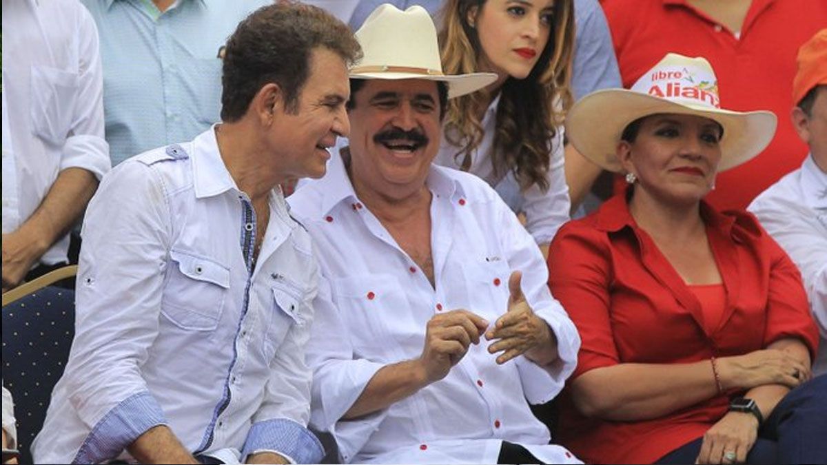 Otros tiempos. El vicepresidente de Honduras, Nasralla con Xiomara Castro y su esposo (Foto: Gentileza Radio RHN)