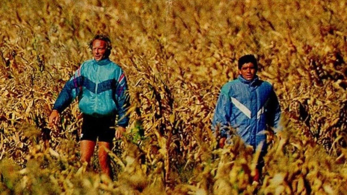 Diego Maradona se entrenó en La Pampa previo al Mundial de Estados Unidos 94. (Foto: Archivo) 