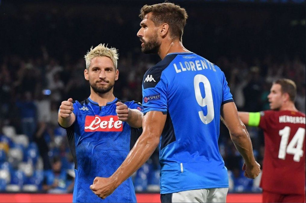 Champions League: Napoli dio la sorpresa de la jornada y le ganó 2-0 en Italia al Liverpool campeón