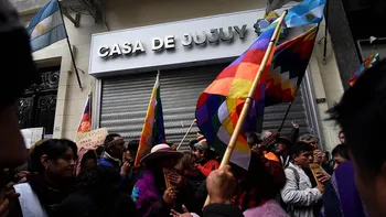Protesta en Buenos Aires por Jujuy. (Foto: Infobae) Protesta en Buenos Aires por Jujuy. (Foto: Infobae)