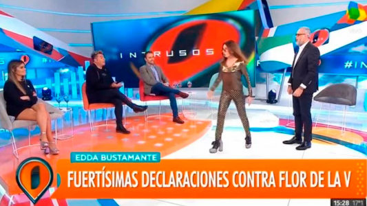 Inesperada reacción: Edda Bustamante se fue del piso de Intrusos en plena nota