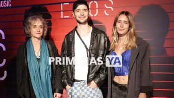 Estela Cerati (hermana de Gustavo) y sus hijos Julián Cañeque Cerati y Valentina Cañeque Cerati (RS FOTOS)