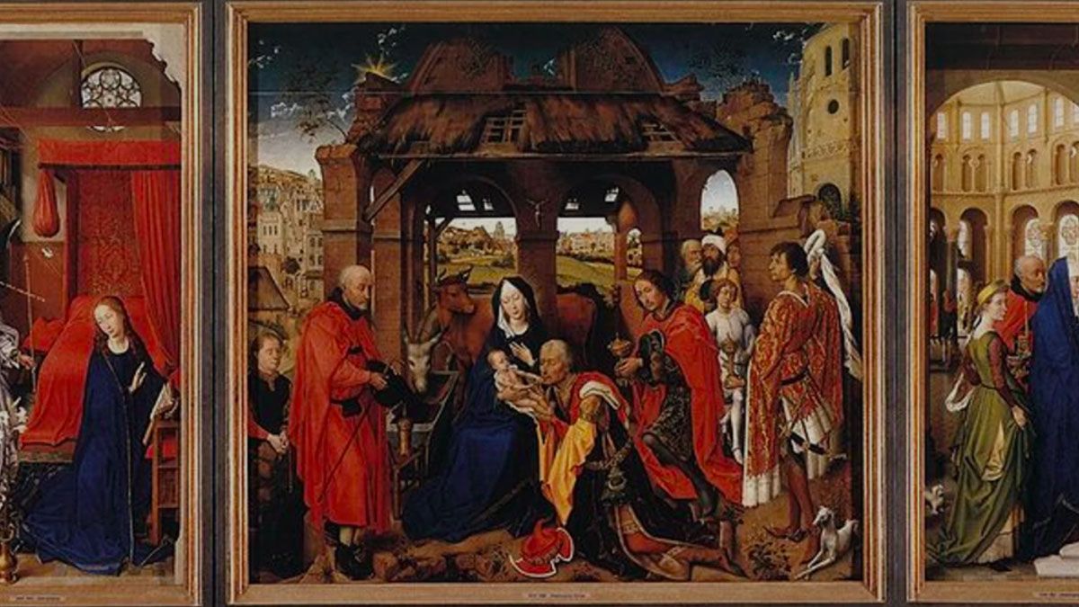 El cuadro Tríptico de Santa Columba que pintó Rogier van der Weyden.
