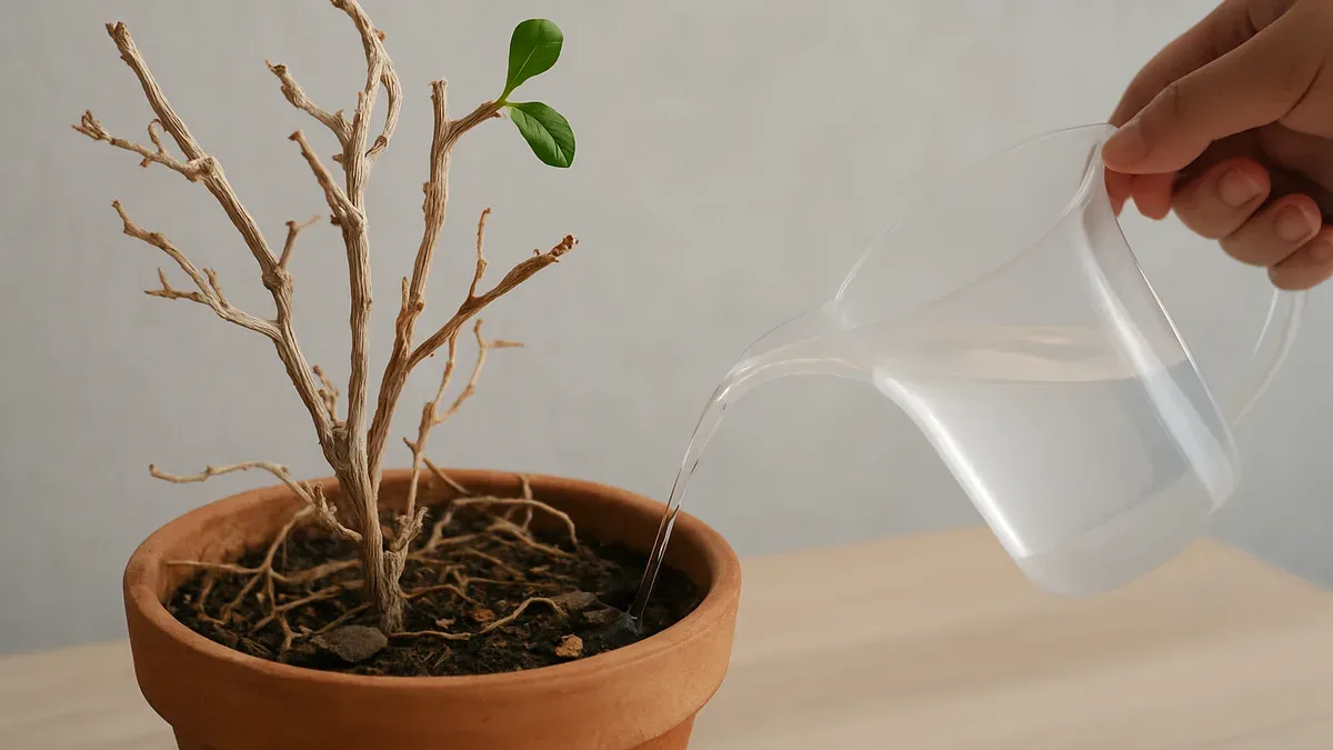 Cómo saber si una planta seca todavía puede recuperarse. (Imagen ilustrativa)