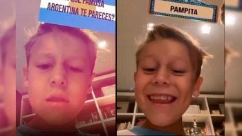 La tierna reacción de Beltrán, uno de los hijos de Pampita, jugando con los filtros de Instagram: ¡Igualito a su mamá!