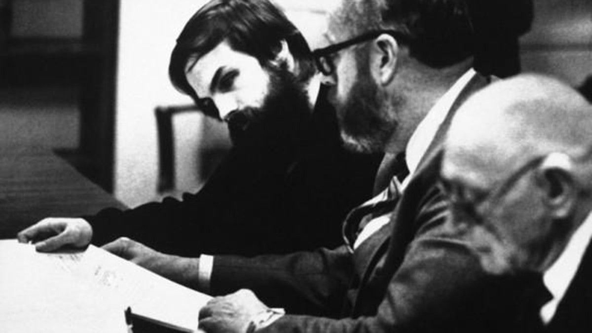 David Lewis Rice, junto a su abogado durante el juicio.