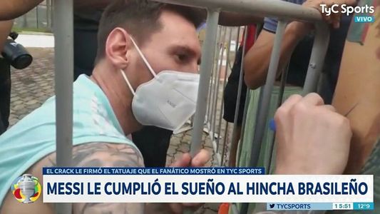 Messi le cumplió el sueño a un hincha brasileño