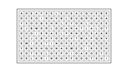 Encontrá la frase escondida: un reto con 17 palabras ocultas en la matriz