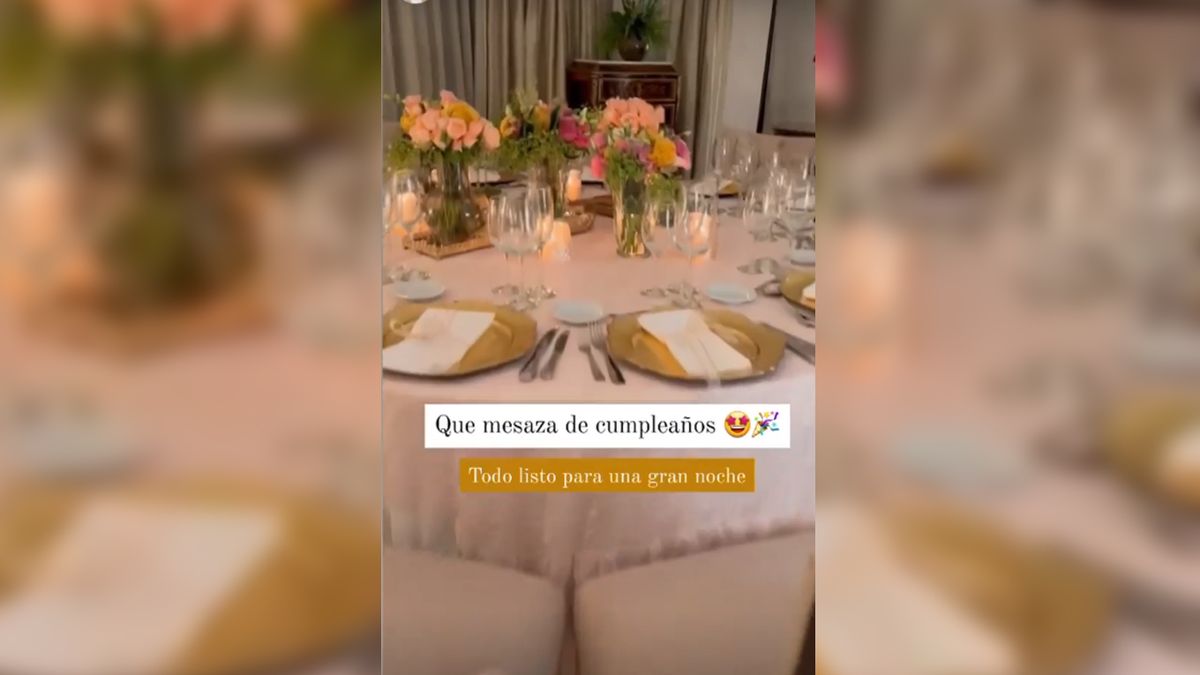 As&iacute; fue la decoraci&oacute;n de la mesa del cumplea&ntilde;os de Mirtha Legrand. Cr&eacute;dito: Mirtha Legrand.