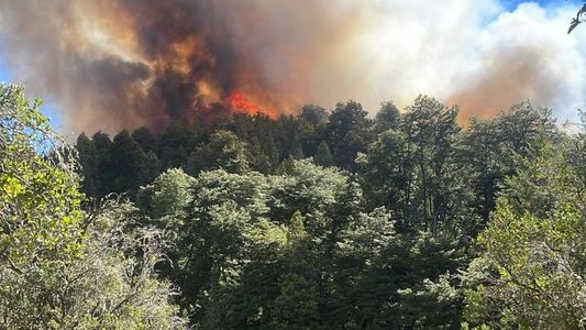 Fuego fuera de control en la Patagonia: analizan cómo evacuar a los senderistas del Cajón del Azul