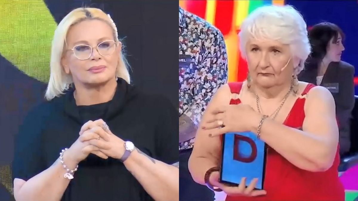 Carmen Barbieri y María, participante de Los 8 escalones del millón.&nbsp;