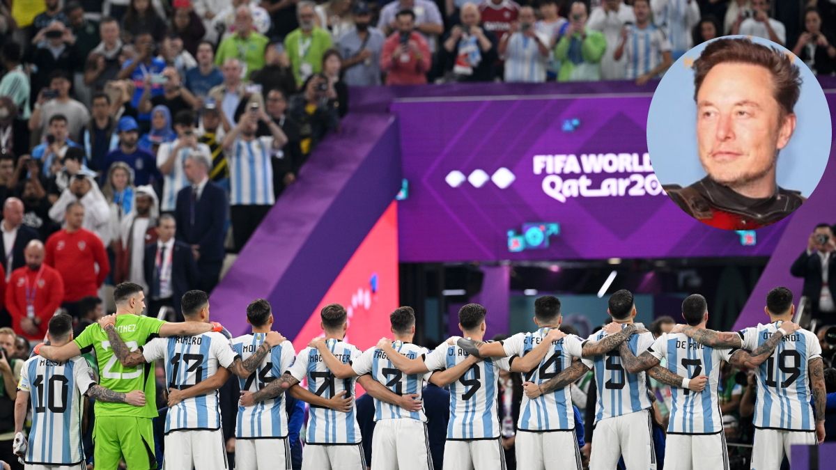 Elon Musk sorprendió festejando la victoria de la Selección Argentina (Foto: FIFA / @ElonMusk).&nbsp;