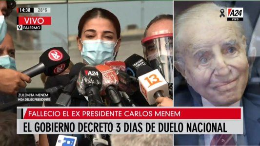 Zulemita Menem tras la muerte de su padre: Estoy orgullosa de su apellido