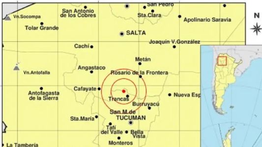 Un sismo sacudió Tucumán: fue de magnitud 5 y se sintió en otras provincias