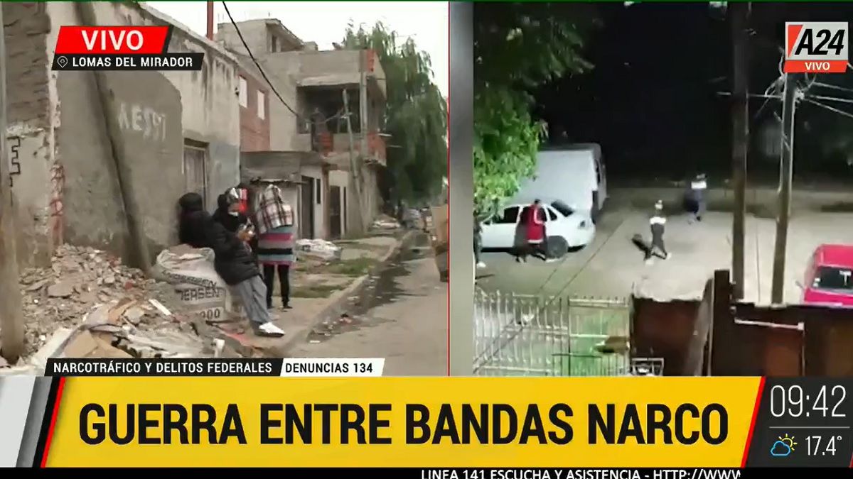 La lluvia de balas fue captada por un testigo. Foto: captura de Tv.&nbsp;