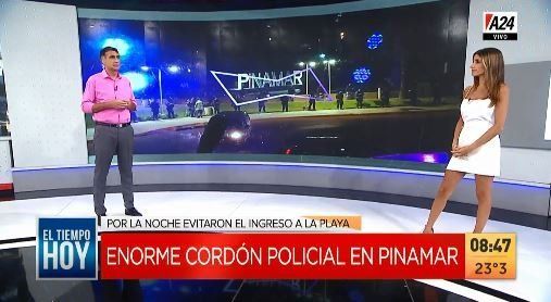 Pinamar: fuerte cordón policial impidió los festejos en la playa