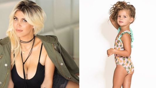 Duras críticas a Wanda Nara por publicar fotos de una producción en malla de su hija