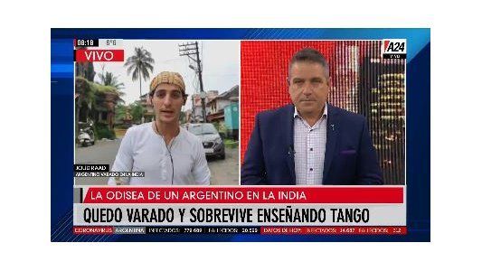 Efecto pandemia: cómo se rebusca la vida un varado argentino en la India