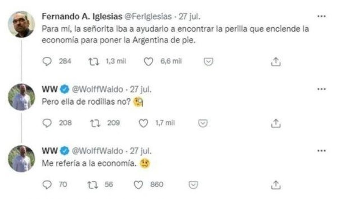 Los mensajes de los diputados Fernando Iglesias y Waldo Wolff por los que Florencia Pe&ntilde;a les inici&oacute; acciones legales.