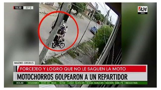 Quilmes: motochorros atacaron a un repartidor que evitó el robo
