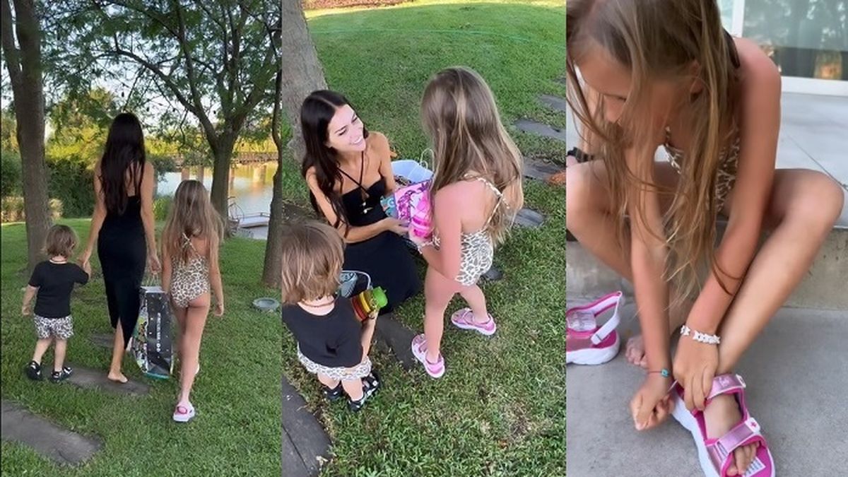 Por estas imágenes, las redes mataron a Zaira Nara por exponer a sus hijos al aire libre sin protección solar. 