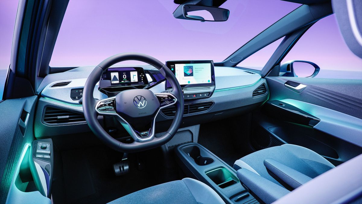 El interior del nuevo Volkswagen eléctrico ID.3 también es revolucionario . Todos los controles