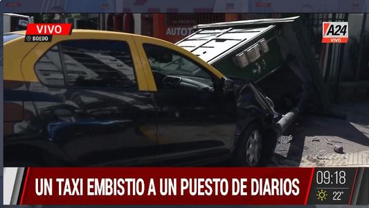 Boedo: extaxista ebrio chocó un puesto de diarios