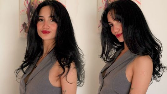 Melody Luz volvió a su primer amor: el castaño oscuro, de la mano de Issue