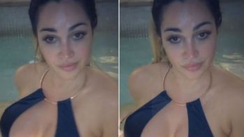 Sensual video en una piscina de Belén Francese