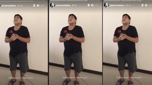 Emotivo recuerdo de Jana Maradona de Diego cantando una canción de Luis Miguel: Infinitamente enamorada